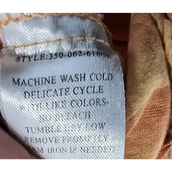 Roper Shirt Womens Medium Orange Button Up Aztec Southwest Vintage Plaid Snap - Picture 11 of 14